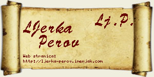 LJerka Perov vizit kartica